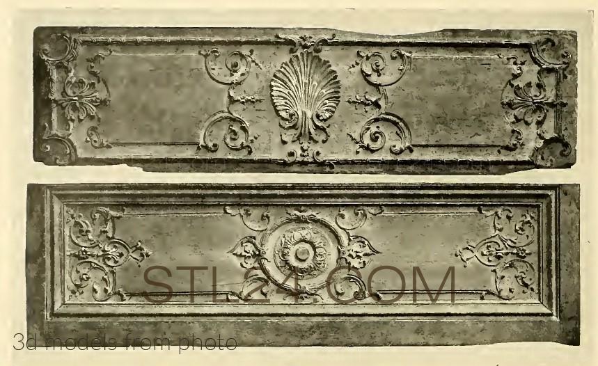 Панели резные (CARVED PANEL_1719 -  | 3D model 3DSMAX / OBJ / STL) 3D модель для ЧПУ станка